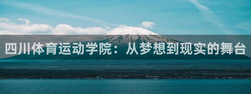 一竞技官网注册流程：四川体育运动学院：从梦想到现实的舞台